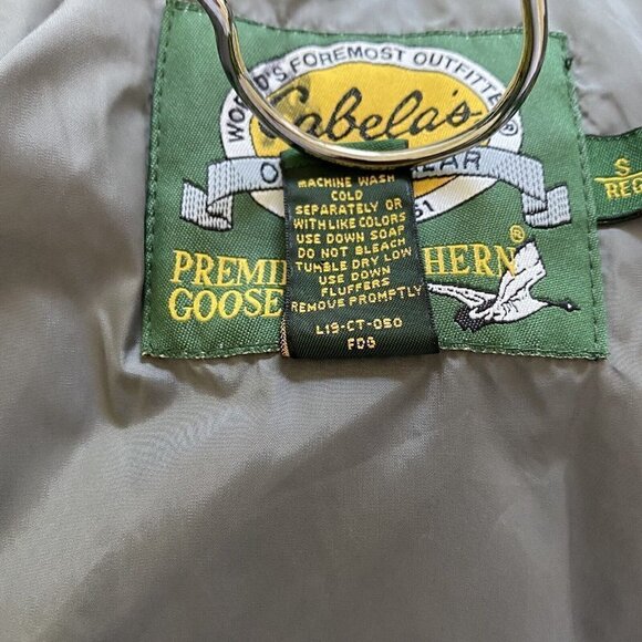 Cabelas Premier Northern Quilted Goose Down Puffer Jacket Coat Black Women Small - Picture 9 of 10